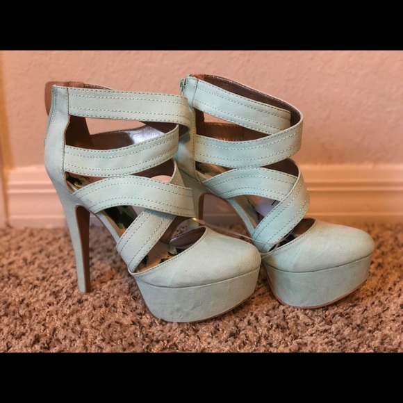 Teal wrap up stilettos - Picture 4 of 4